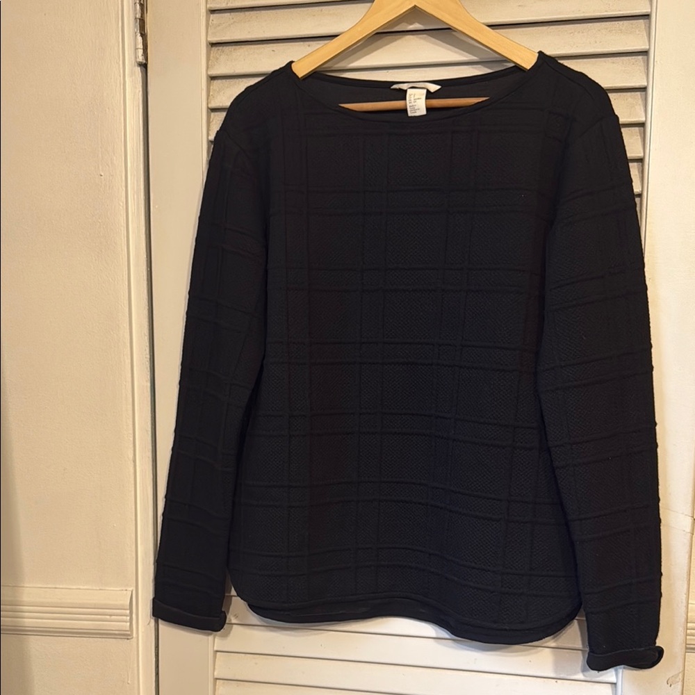 H&M Textured Black Sweater